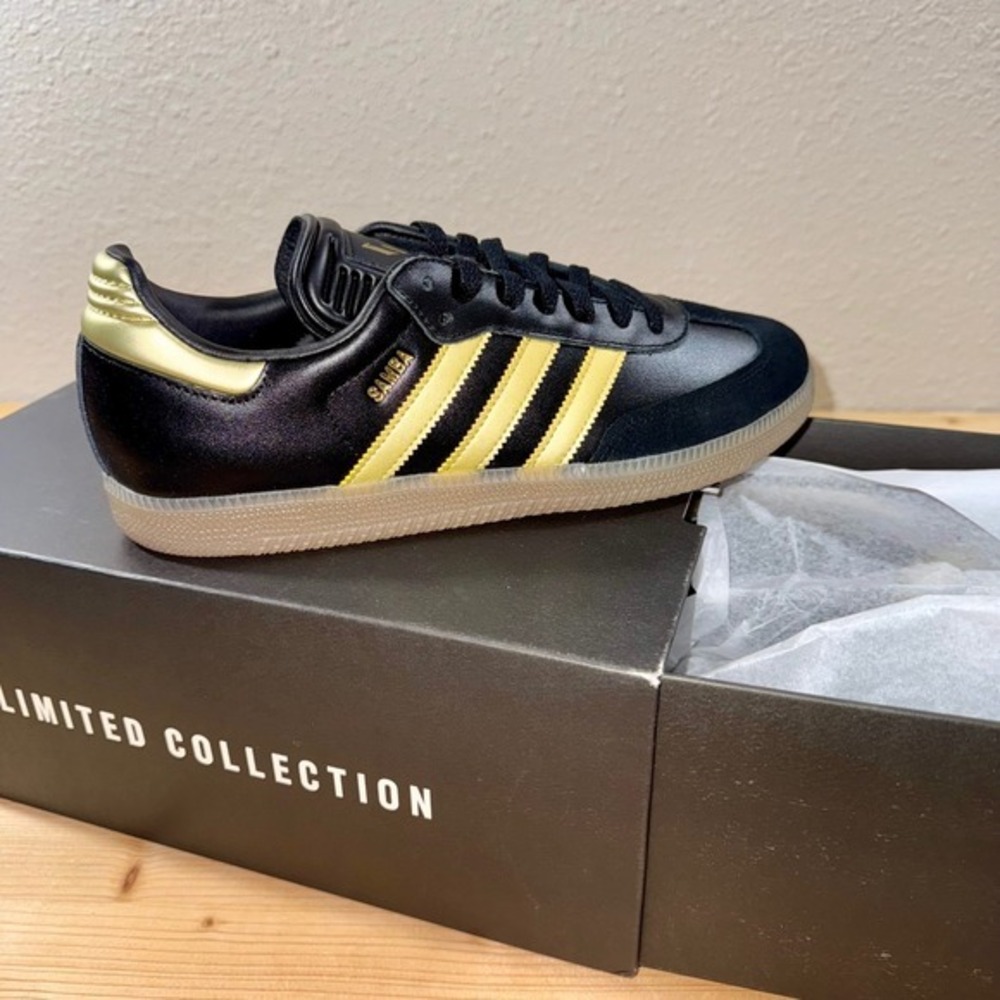 Adidas Samba Messi Shoes Women's 10 / Men's 9 Black Gold‎ Unisex IH8159 - Picture 5 of 10
